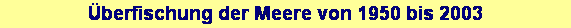 Textfeld: �berfischung der Meere von 1950 bis 2003