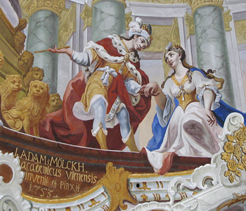 Fresko Pfarrkirche Sterzing &ndash; Josef Adam M&ouml;lk (Foto A. Prock)