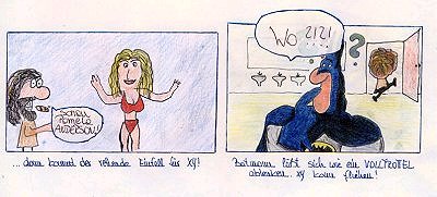 ... dann kommt XY der rettende Einfall! Batmann l&auml;sst sich wie ein VOLLTROTTEL ablenken. XY kann fliehen!