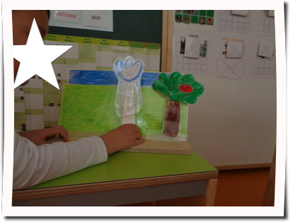 Sp&auml;ter gestalten die Kinder eigene Figuren und erz&auml;hlen die Geschichte auf ihre Weise...