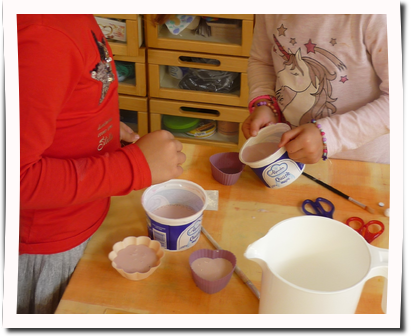 1 in Formen sch&uuml;tten