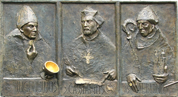 S&auml;ben &ndash; Brunnen mit Heiligen (Foto A. Prock)