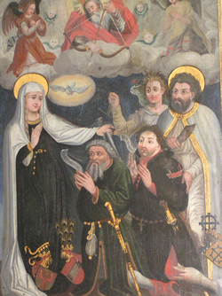 Votivbild des Hans von M&uuml;llinen in der Basilika Wilten in Innsbruck